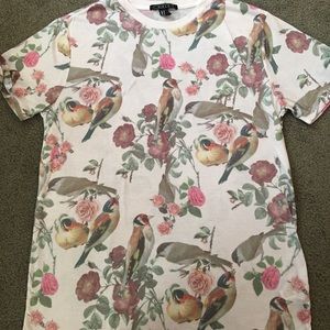 Men’s forever21 floral tee size M